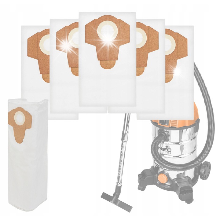 Торбички за прахосмукачка NEO, модел 04-739, комплект 5 броя, микрофибър, 0.25 кг