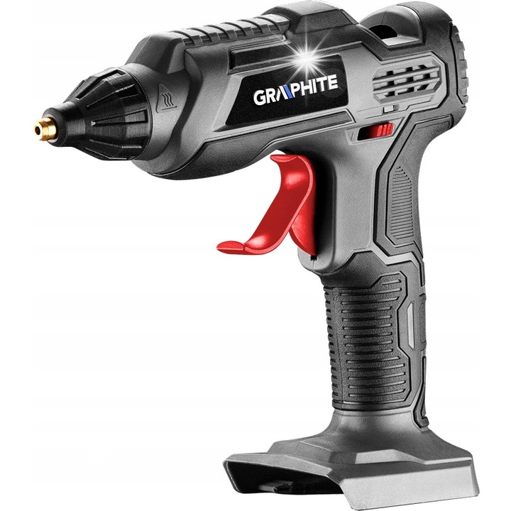 Pistol de lipit cu acumulator 18V, Graphite, 6Ah, 3 minute incalzire, 11mm, set cu 3 cartuse