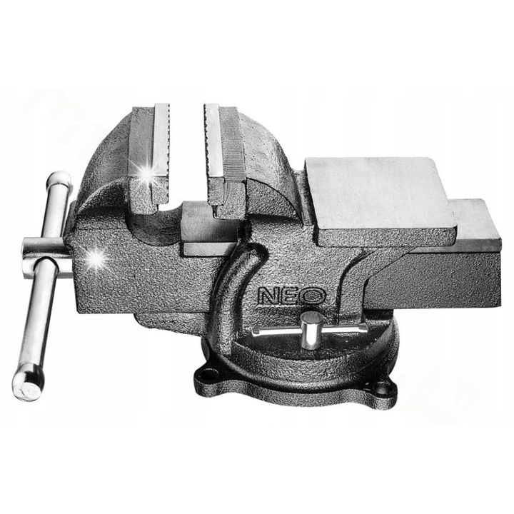 Menghina rotativa Neo Tools 100mm, cu cuva, 360° rotire, 285x151mm