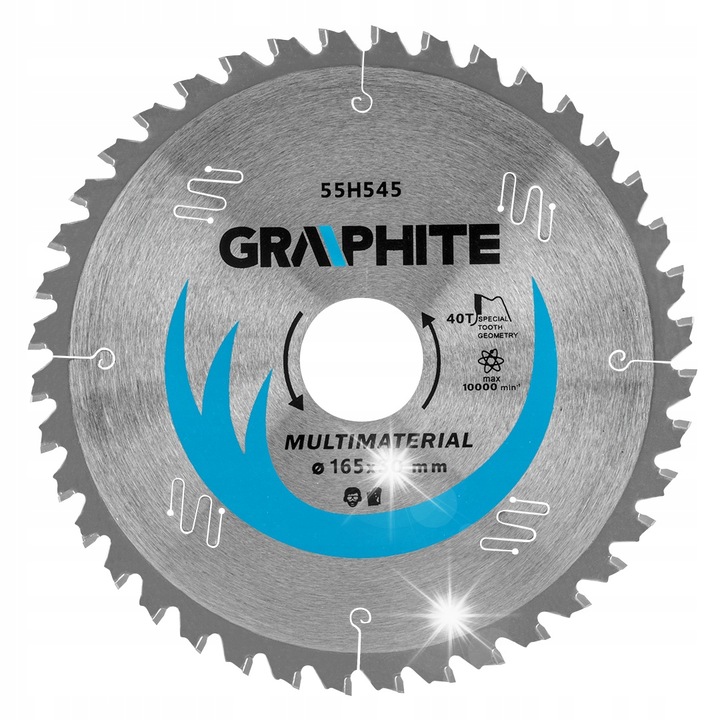 Tarca widiowa Graphite, 165x30mm, 40 dinti, universala