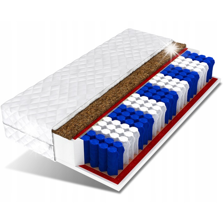 Антиалергичен матрак 90x200см, 15см, H4-H3, Кокос, 7 зони, Pikata PREMIUM