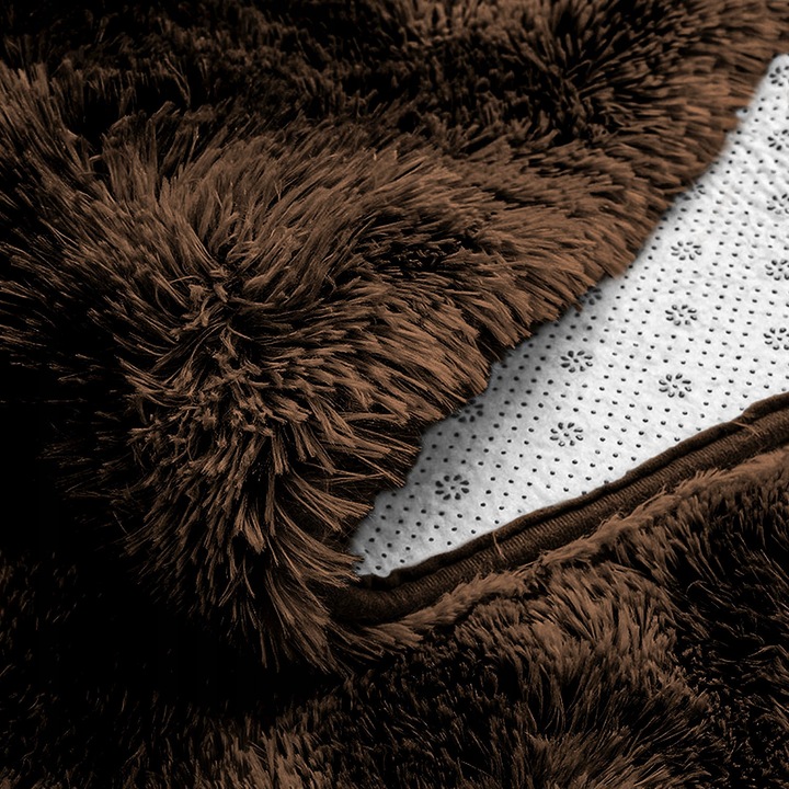 Okraglet Shaggy Ombre Coffee szőnyeg 90x90 cm, szett