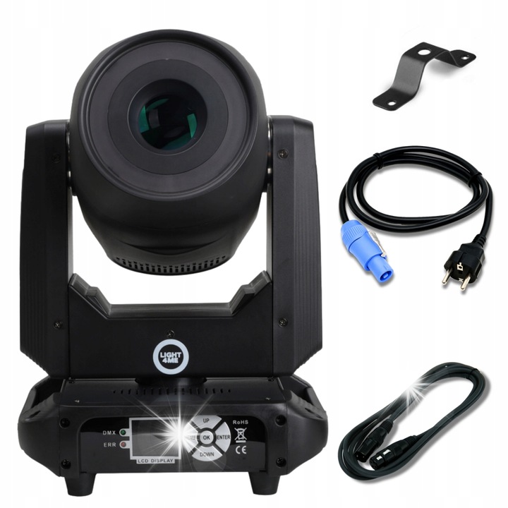 Gloare Ruchoma Spot 150W Ring, Light4Me, 18x0,5W RGB SMD LED, efect ring, negru, 26x20,5x38,5cm