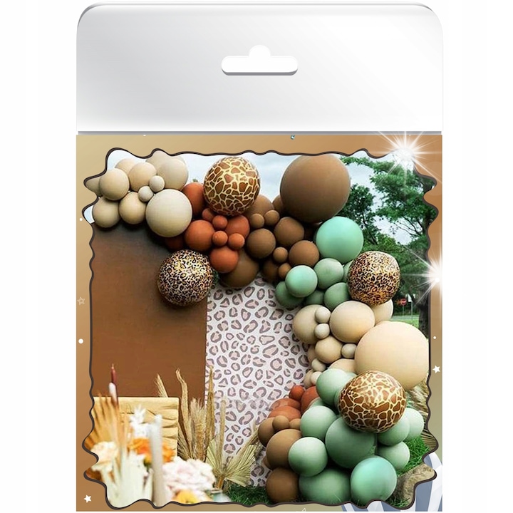 Lufi girland, dekorációs szett partikhoz, többszínű