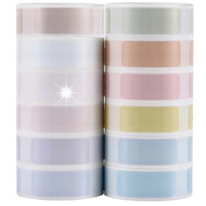 Set etichete termice NiiMbot 12x30mm, 12 role, waterproof, fara adeziv