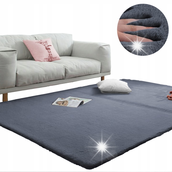 Килим Rabbit, 140x200 см, полиестер, многоцветен, рошав, антиалергичен