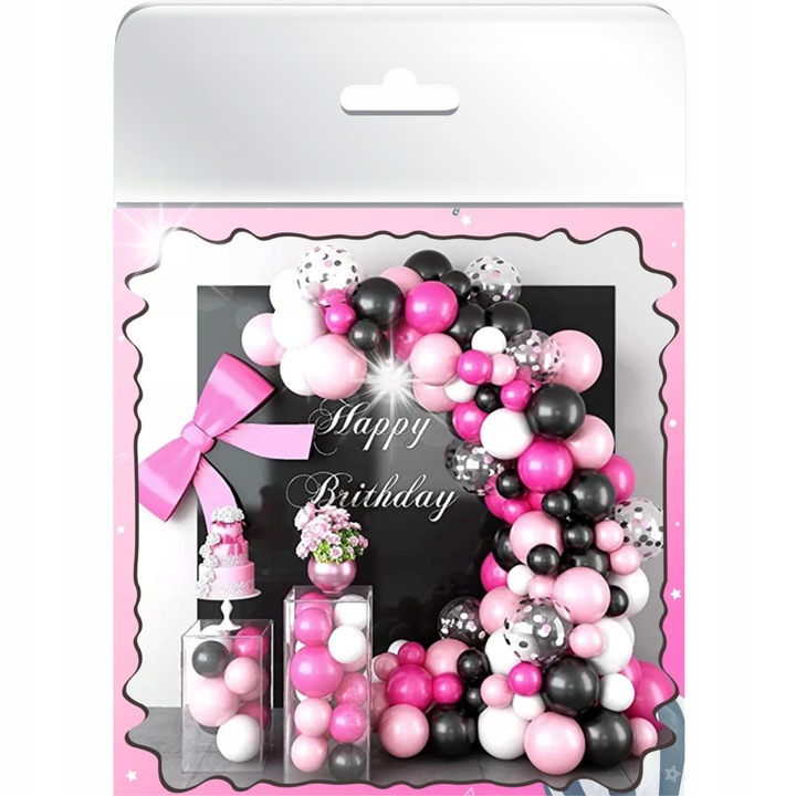 Lufi girland, dekorációs szett partikhoz, többszínű