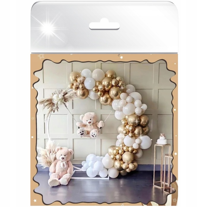 Lufi girland, dekorációs szett partikhoz, többszínű