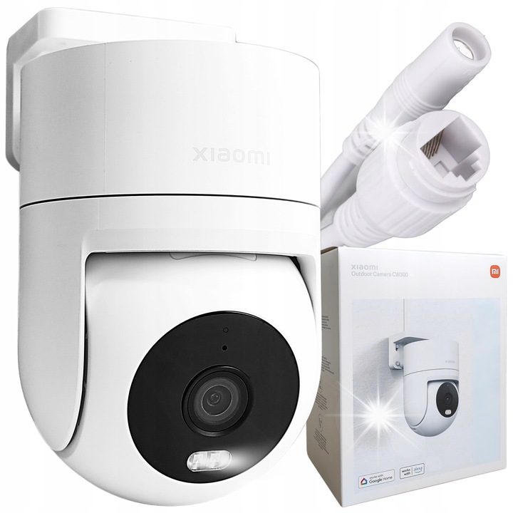 Camera de supraveghere exterioara Xiaomi CW300 2,5K, IP66, Wi-Fi, dimensiuni 168x100x123mm