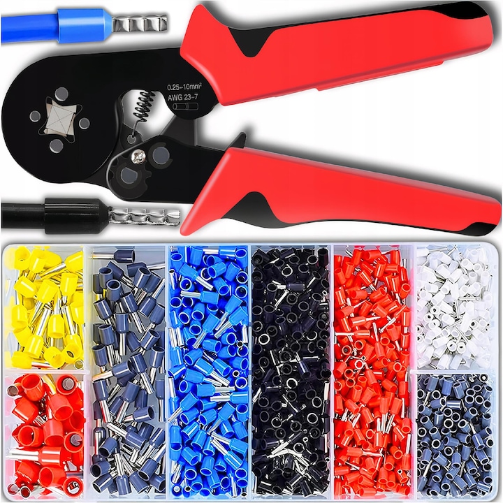 Préselő fogó, 0,5 - 10 mm, 1200 db, Többszínű