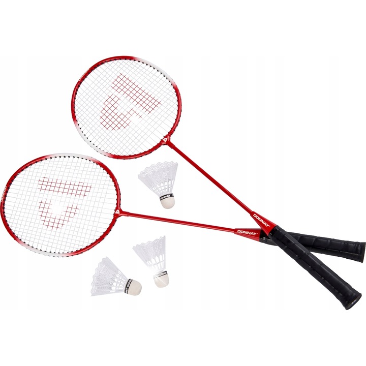 Tollaslabda szett Donnay 2x ütő, 3x labda, piros, uni