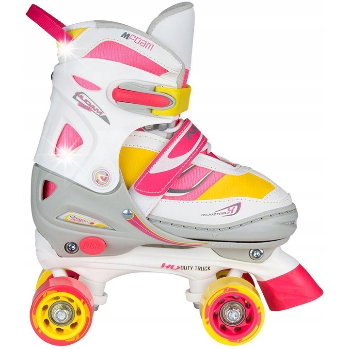 Регулируеми ролери за деца Nijdam, 38-41, многоцветни, система за закопчаване с двойна катарама