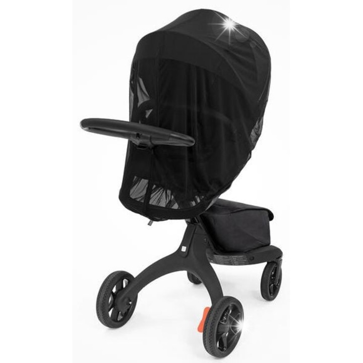 Stokke, 44x38 cm, fekete, 2 db-os szett, Autó ablakra szerelhető napellenző roló