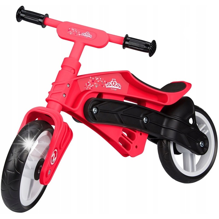 Nijdam futóbicikli, rózsaszín, uni, állítható, gyermekeknek 1,5-5 éves korig