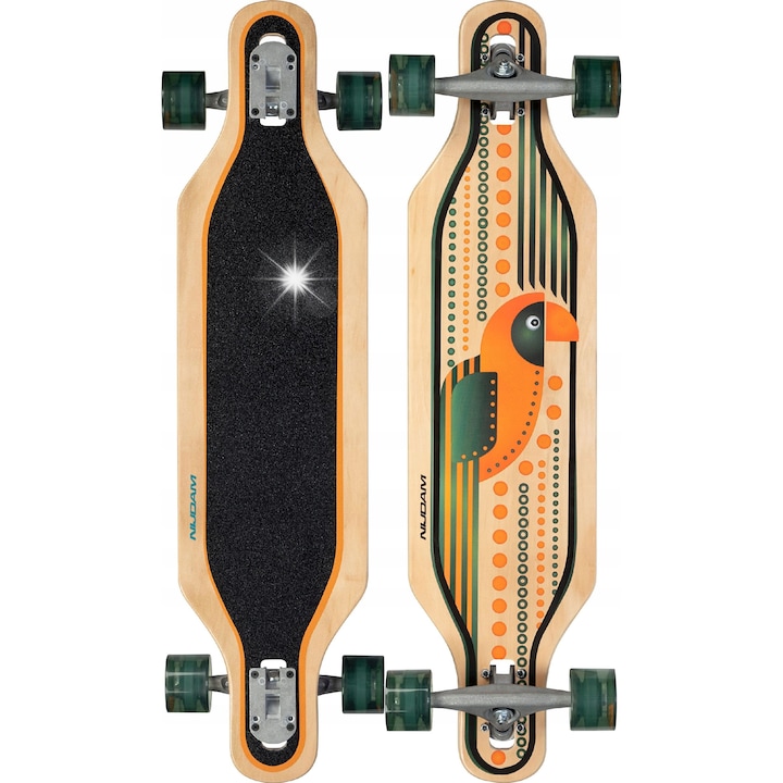 Longboard Nijdam, 9 straturi lemn, 91x22cm, multicolor, 100kg