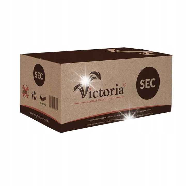 Комплект 20 дунапренени подложки за цветя Victoria, 23.5x11x7.5см