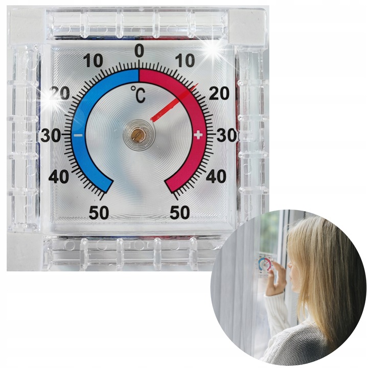 Termometru fereastra, -50 la +50, autoadeziv, 7,5x7,5cm