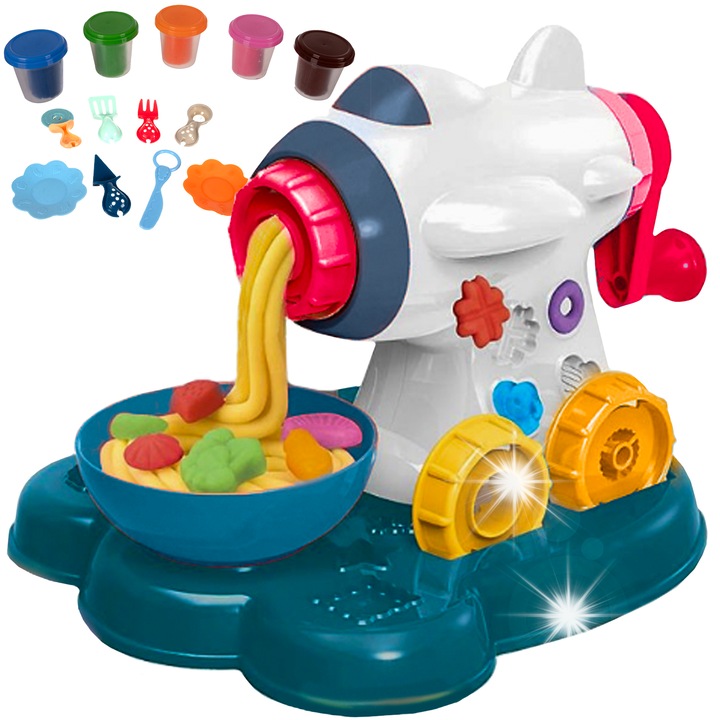 Комплект пластилин и аксесоари, Kruzzel, самолет, 5 цвята, 4 аксесоара, 21x19x23.5см