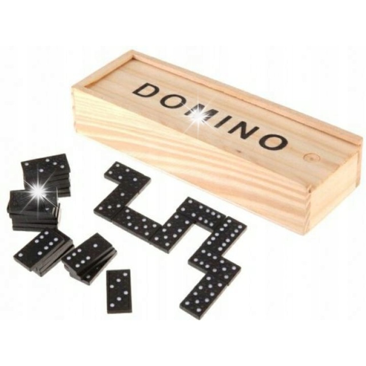 Joc Domino, 24 piese, 14.9x5x3cm, lemn