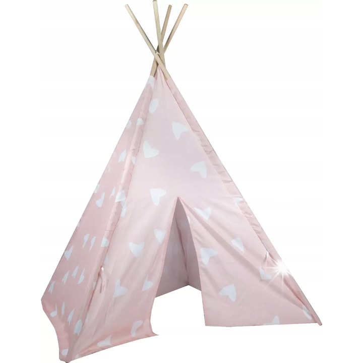 Cort pentru copii EDDY TOYS 120x120x150cm, roz, set creativ