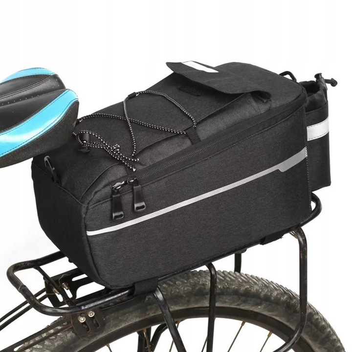 Geanta termica pentru bicicleta Korbi, 10L, waterproof, 34x16x17cm, neagra