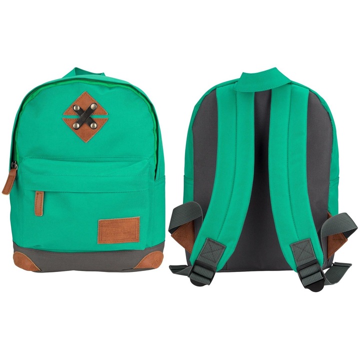 Ghiozdan unisex Abbey, 5.5L, verde, 28x20x10cm