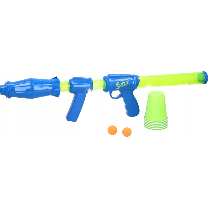 Пистолет играчка Scatch, 28 части, син