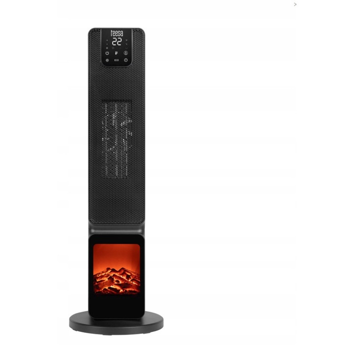 Teesa hősugárzó kandallóutánzattal, 2000W, 3 üzemmód, távirányító, 220x220x660mm
