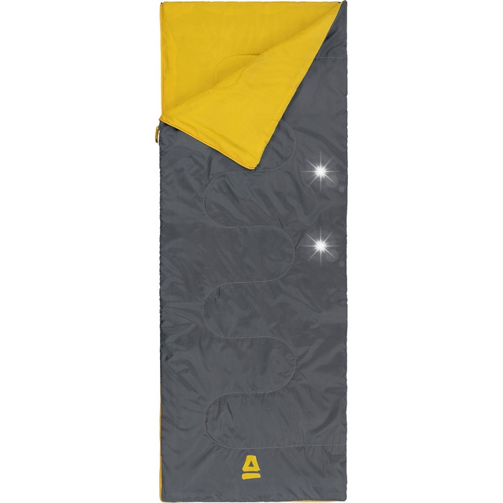 Спален чувал Abbey Tarifa, 2 в 1, 200x75см, сив/сребрист, за един човек