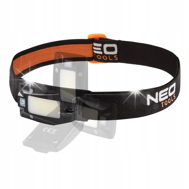 Lanterna frontala NEO cu acumulator USB 180 lm, senzor de miscare, IPX4, 1 bucata