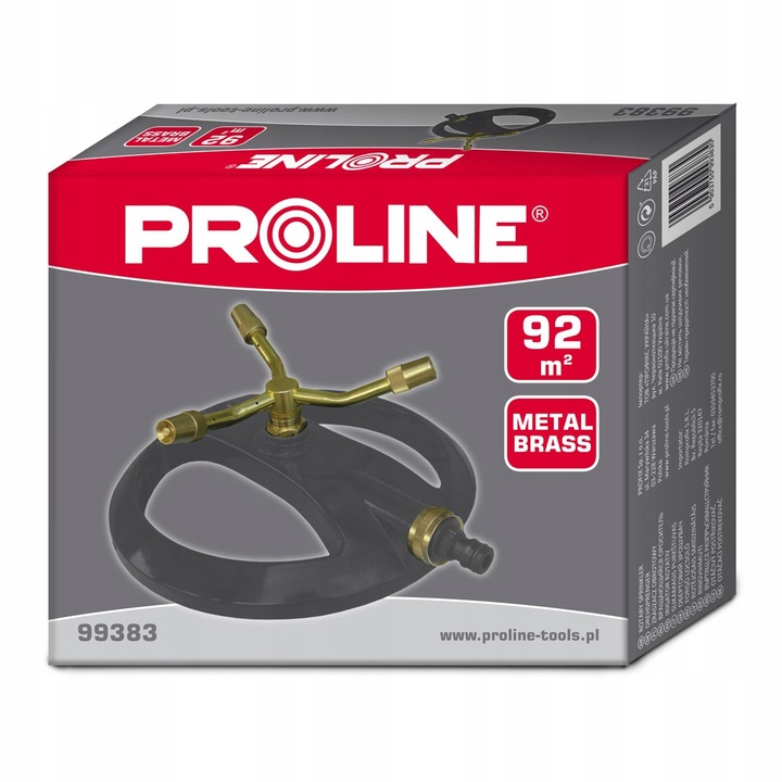 Aspersor Proline 99383, metalic, 3 brate, reglabil, 92 m2