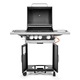 Газов грил Activa 8,4 kW, 3 горелки, чугунена скара, 51x37см, с колела