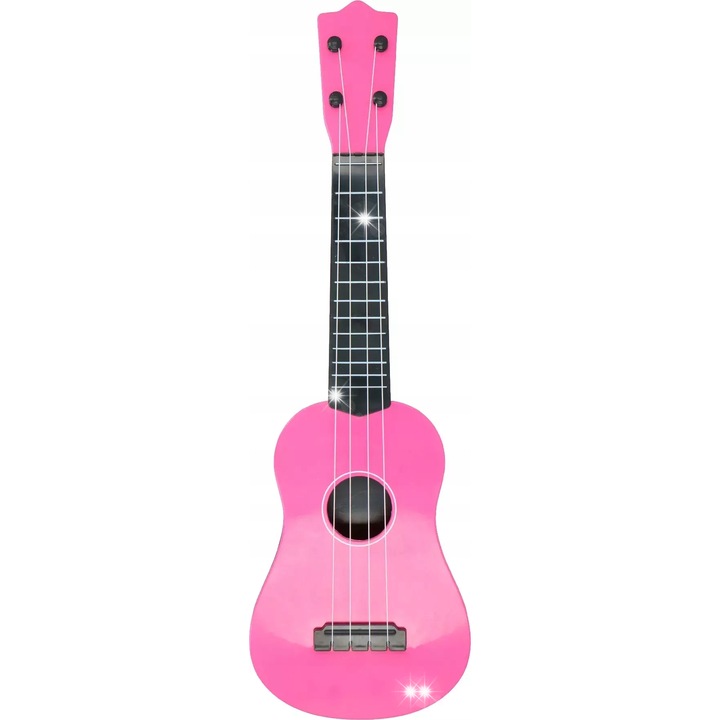 EDDY TOYS gyermek ukulele 57cm, rózsaszín, mérete 57x17x6cm
