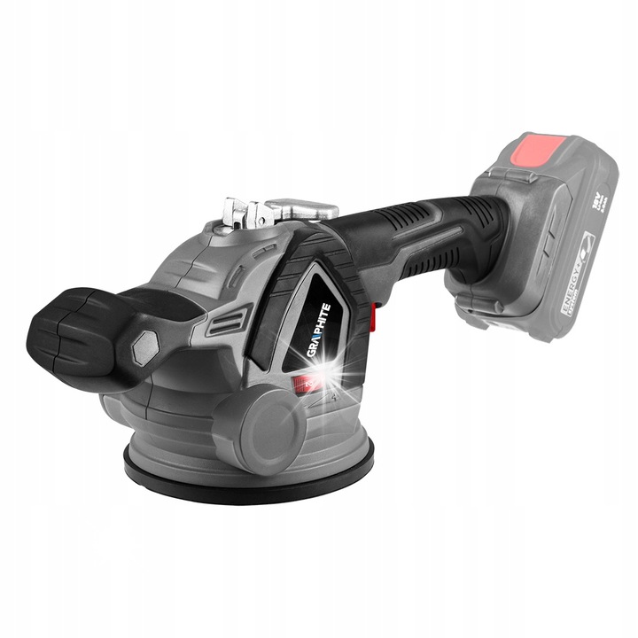 Dispozitiv cu ventuze pentru placi GRAPHITE 18V Energy+, fara acumulator, 130mm, 50kg