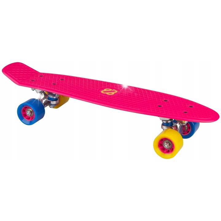 Deskorolka fiszka Nijdam, 57x15cm, roz, 100kg, set de 4 bucati