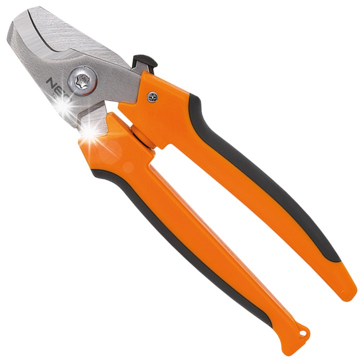 NEO 185 mm-es réz- és alumíniumkábelvágó fogó, ergonómikus nyéllel, max. 13 mm átmérőjű