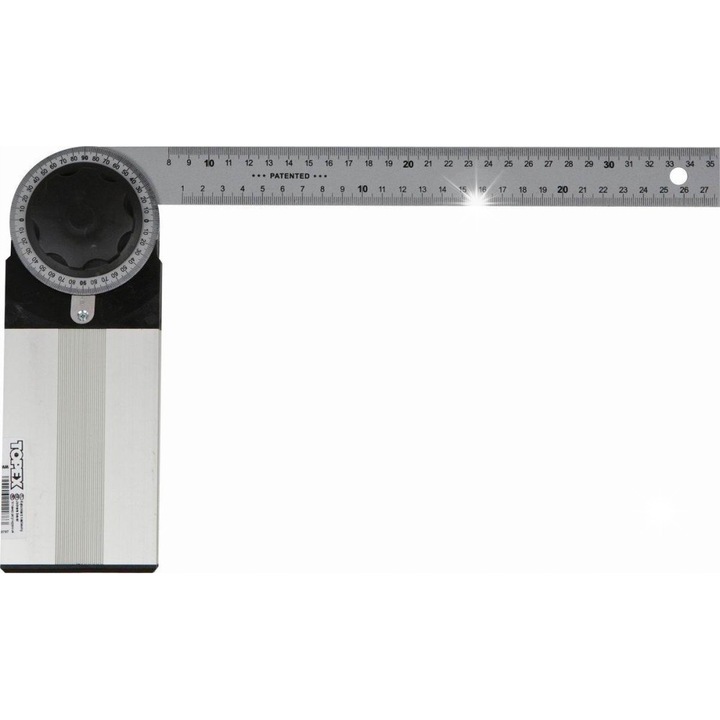 Raportor reglabil TOPEX 750x340mm, aluminiu, cu blocare ajustare, set