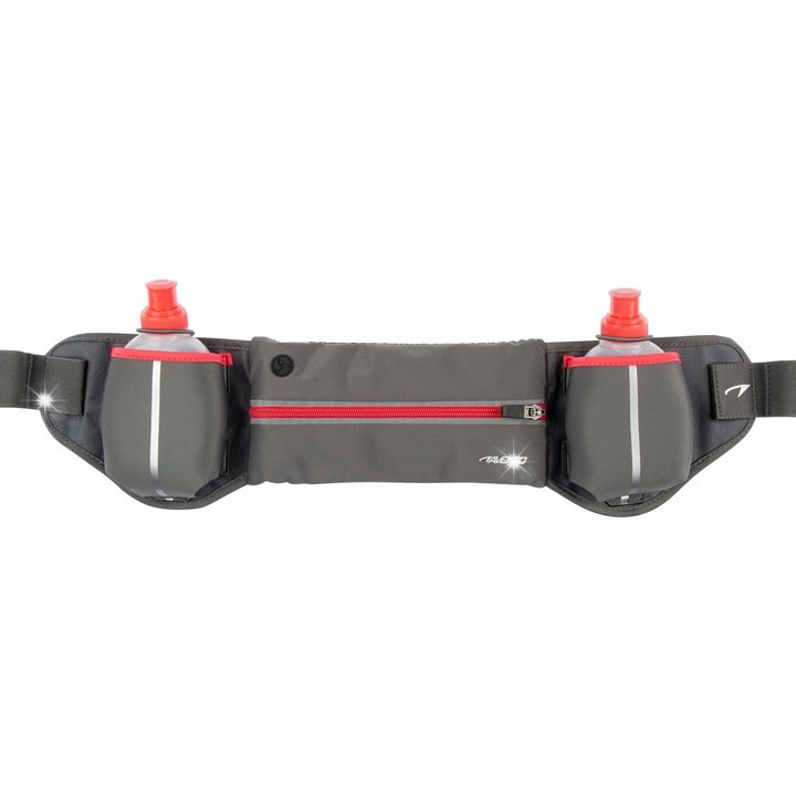 Avento sporttáska 2x190 ml-es kulaccsal, neoprén/poliészter, fekete, uniszex