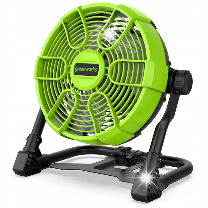 Преносим вентилатор Greenworks G24FAN 24V, 28см, 5 скорости, зелен