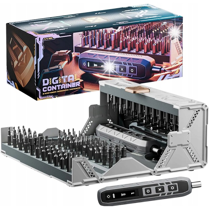 Комплект електрически отвертки Jakemy JM-8193, 180 части, 3 режима на работа, размери 210x85x82mm