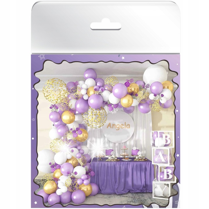 Lufi girland, dekorációs szett partikhoz, többszínű