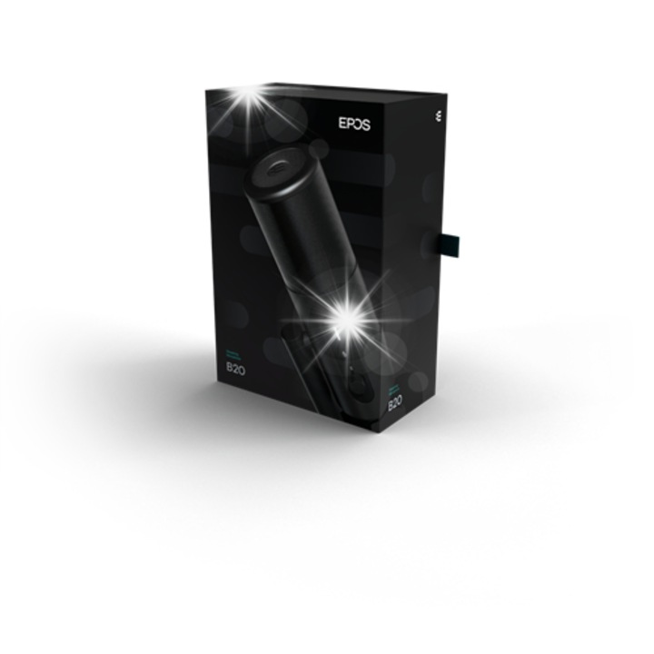 Microfon streaming Epos B20, USB Type-C, 4 caracteristici directionale, gri, 2,9m