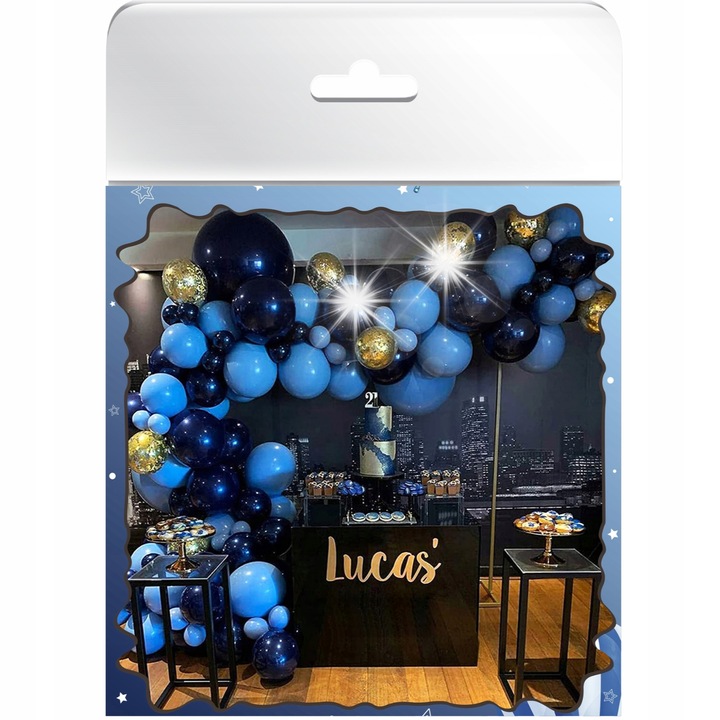 Lufi girland, dekorációs készlet partikhoz, többszínű