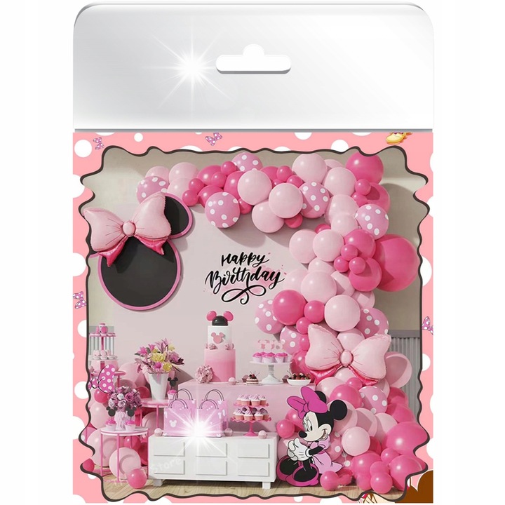 Lufi girland, dekorációs szett partikhoz, többszínű