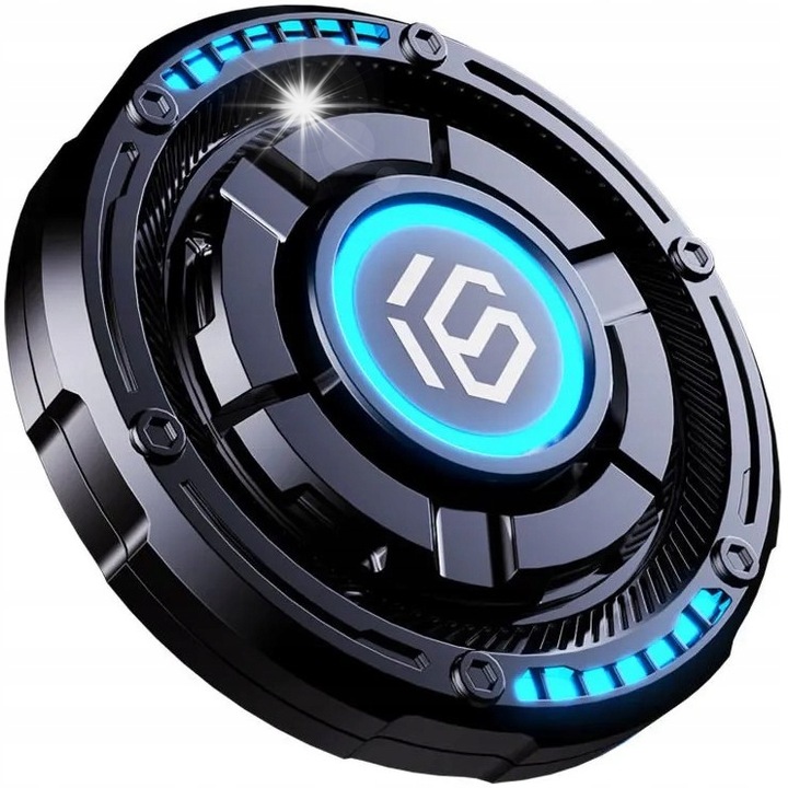 Spinner Fidget LED YJ14, negru, efect RGB, 49mm