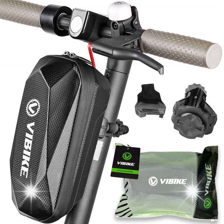 Geanta pentru trotineta, Vibike VBK009, neagra, 10x12x23cm, montare sub ghidon