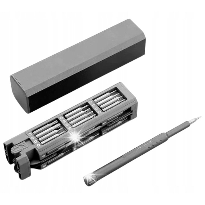 Комплект прецизни отвертки 46в1, S2, намагнетизирани, многоцветни