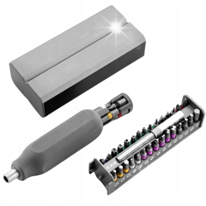 Комплект прецизни отвертки 43в1, магнетизирани, 43 бита, многоцветни