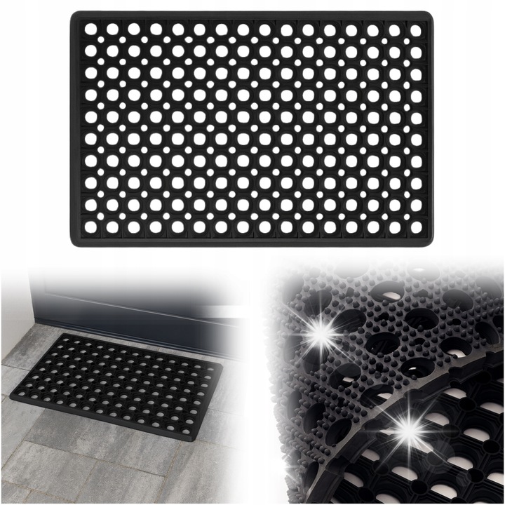 Bejárati szőnyeg, Korbi, gumi, 60x90cm