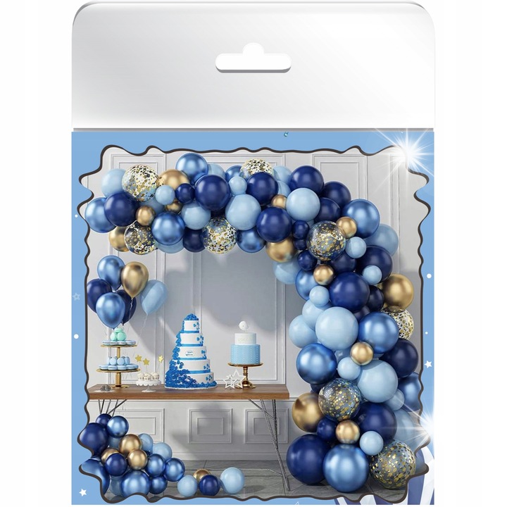 Lufi girland, dekorációs szett partikhoz, többszínű